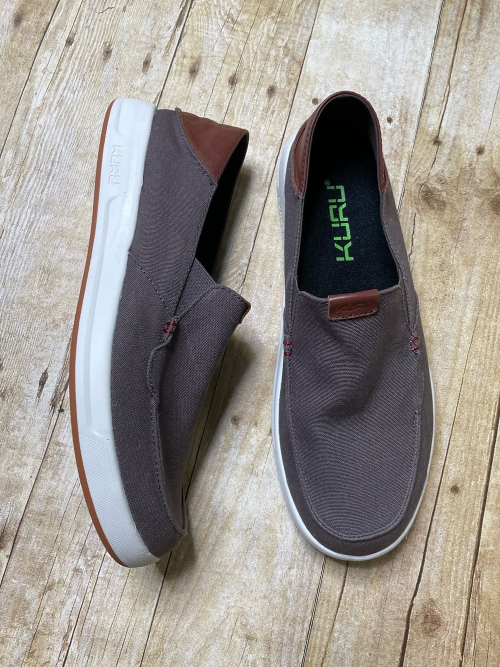 Kuru Men’s Pace Slip On Loafer Deck Sneaker Shoes In Brown